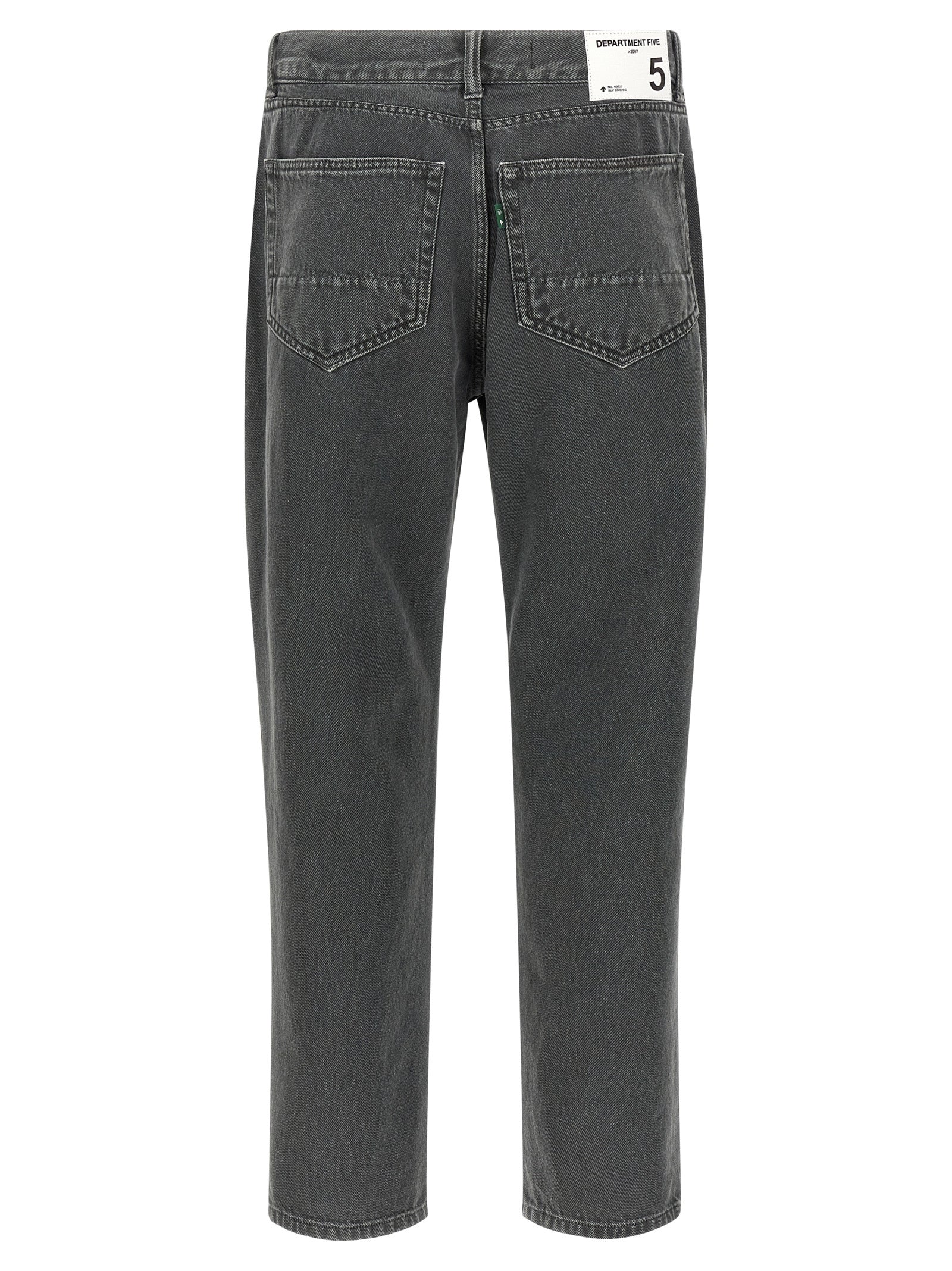 Jeans by Department 5 for men in denim cotton gray features an sophisticated mid rise and tapered-leg, straight-leg & cropped with a precise cropped, creating a sophisticated and sophisticated silhouette.