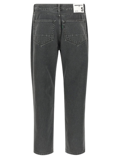 Jeans by Department 5 for men in denim cotton gray features an sophisticated mid rise and tapered-leg, straight-leg & cropped with a precise cropped, creating a sophisticated and sophisticated silhouette.
