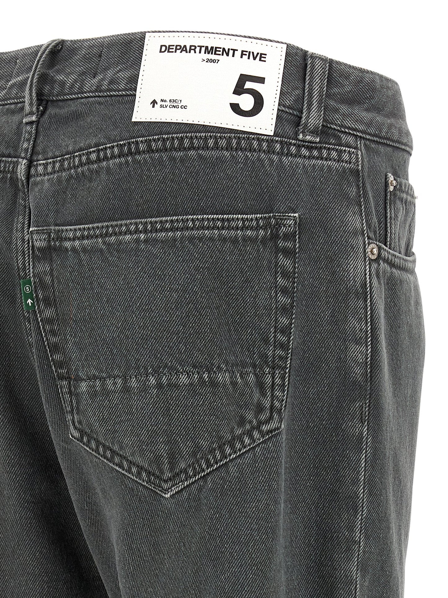 Jeans by Department 5 for men in denim cotton gray presents a tailored silhouette, showcasing a tailored tapered-leg, straight-leg & cropped and cropped cut with a refined mid rise for a truly tailored aesthetic.