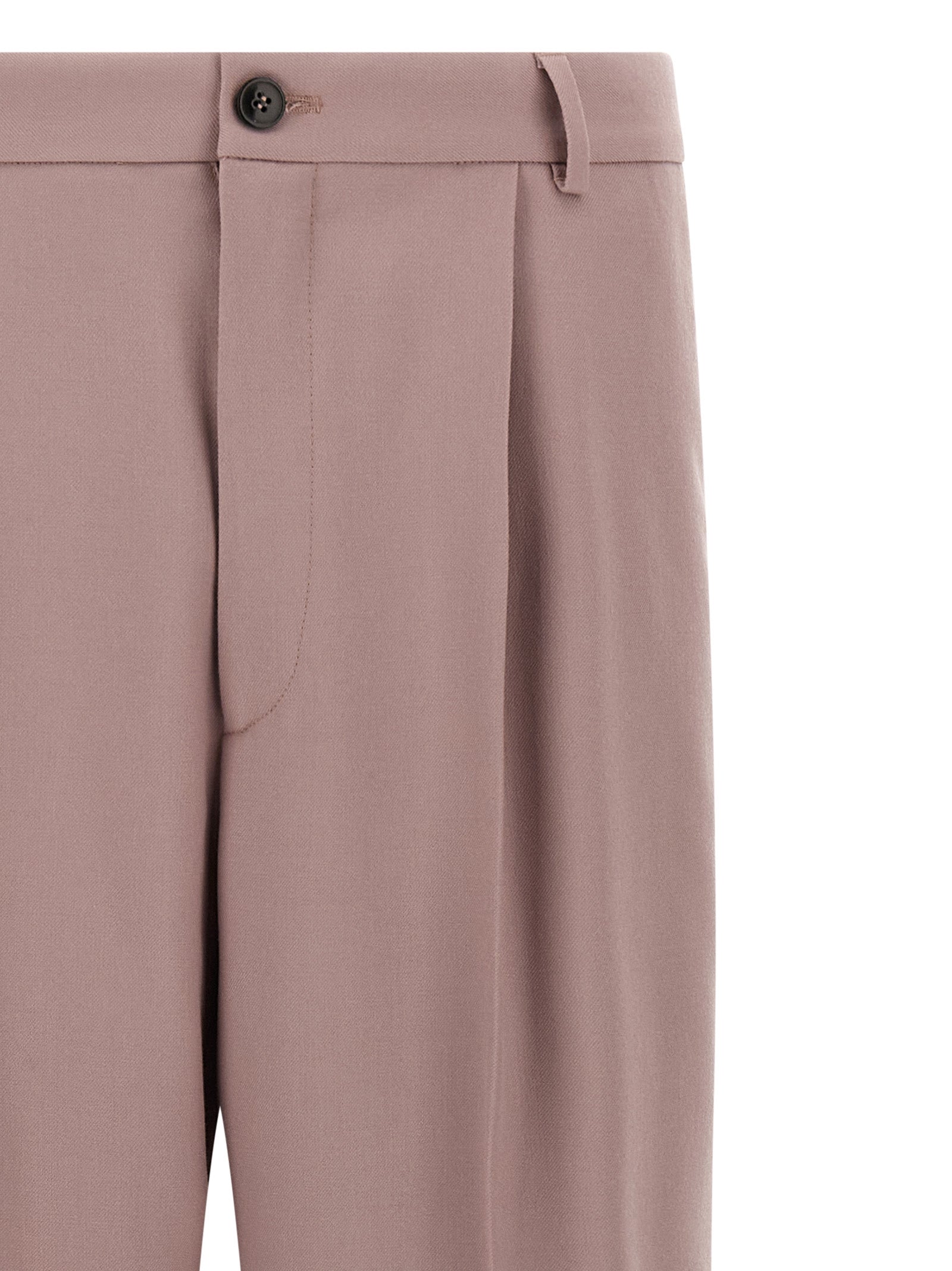 Trousers by Dries Van Noten for men in wool multicolor & pink features an sartorial silhouette, showcasing a precise straight-leg & wide and long with a sartorial for a refined look.