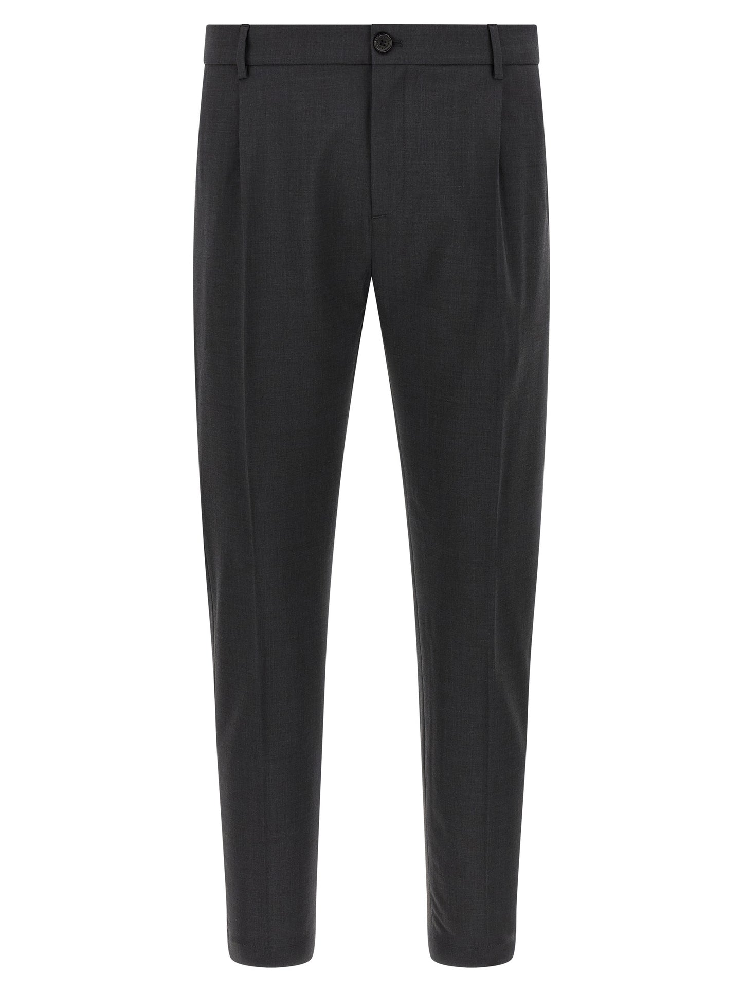 Trousers by Department 5 for men in polyester & virgin wool gray features a sculptural silhouette, showcasing a sculptural cropped and cropped with a sophisticated for a sculptural finish.
