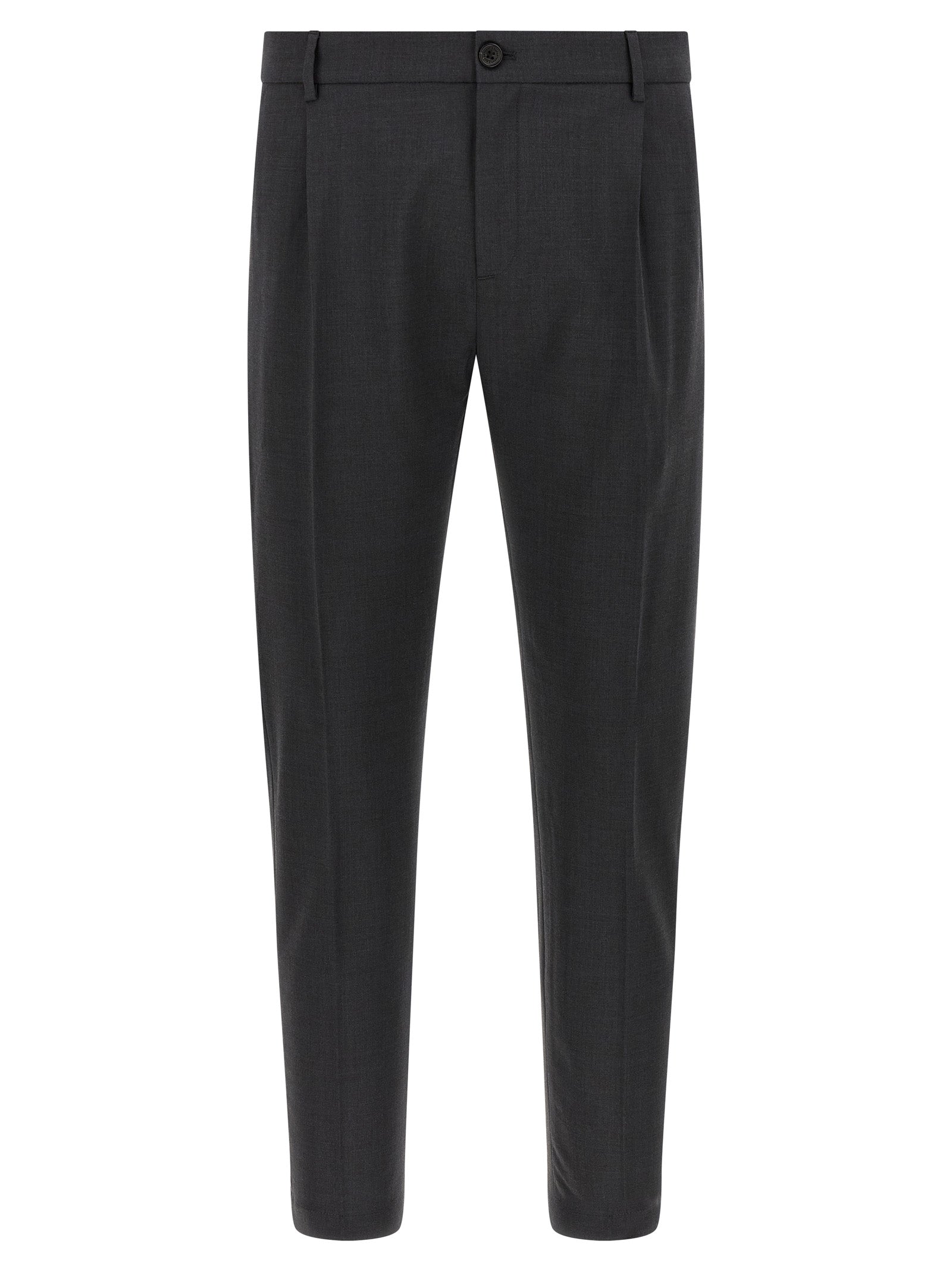 Trousers by Department 5 for men in polyester & virgin wool gray features a sculptural silhouette, showcasing a sculptural cropped and cropped with a sophisticated for a sculptural finish.