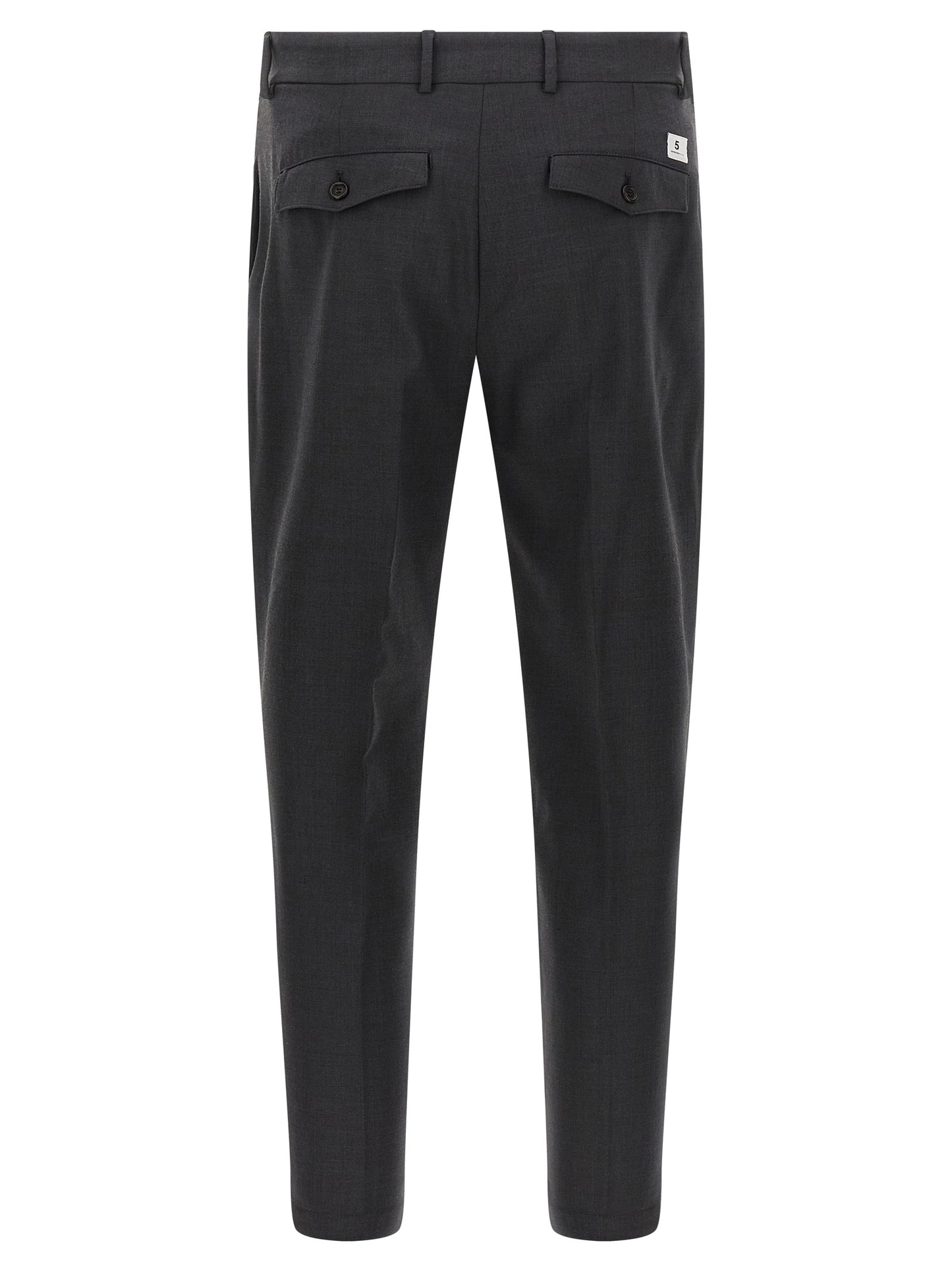 Trousers by Department 5 for men in polyester & virgin wool gray presents a perennial silhouette, meticulously tailored with a cropped cut, cropped finish, and an elegant .