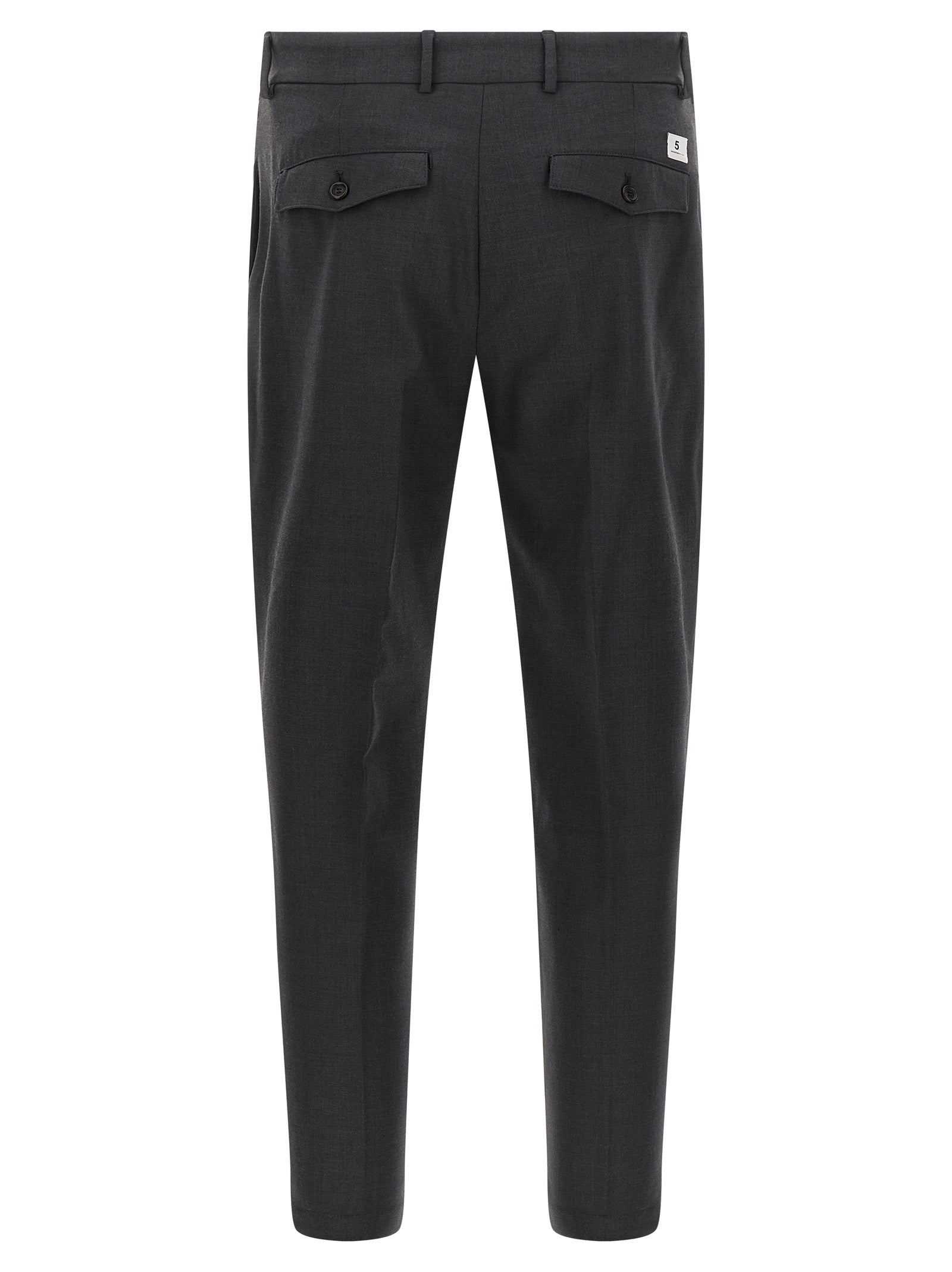 Trousers by Department 5 for men in polyester & virgin wool gray presents a perennial silhouette, meticulously tailored with a cropped cut, cropped finish, and an elegant .