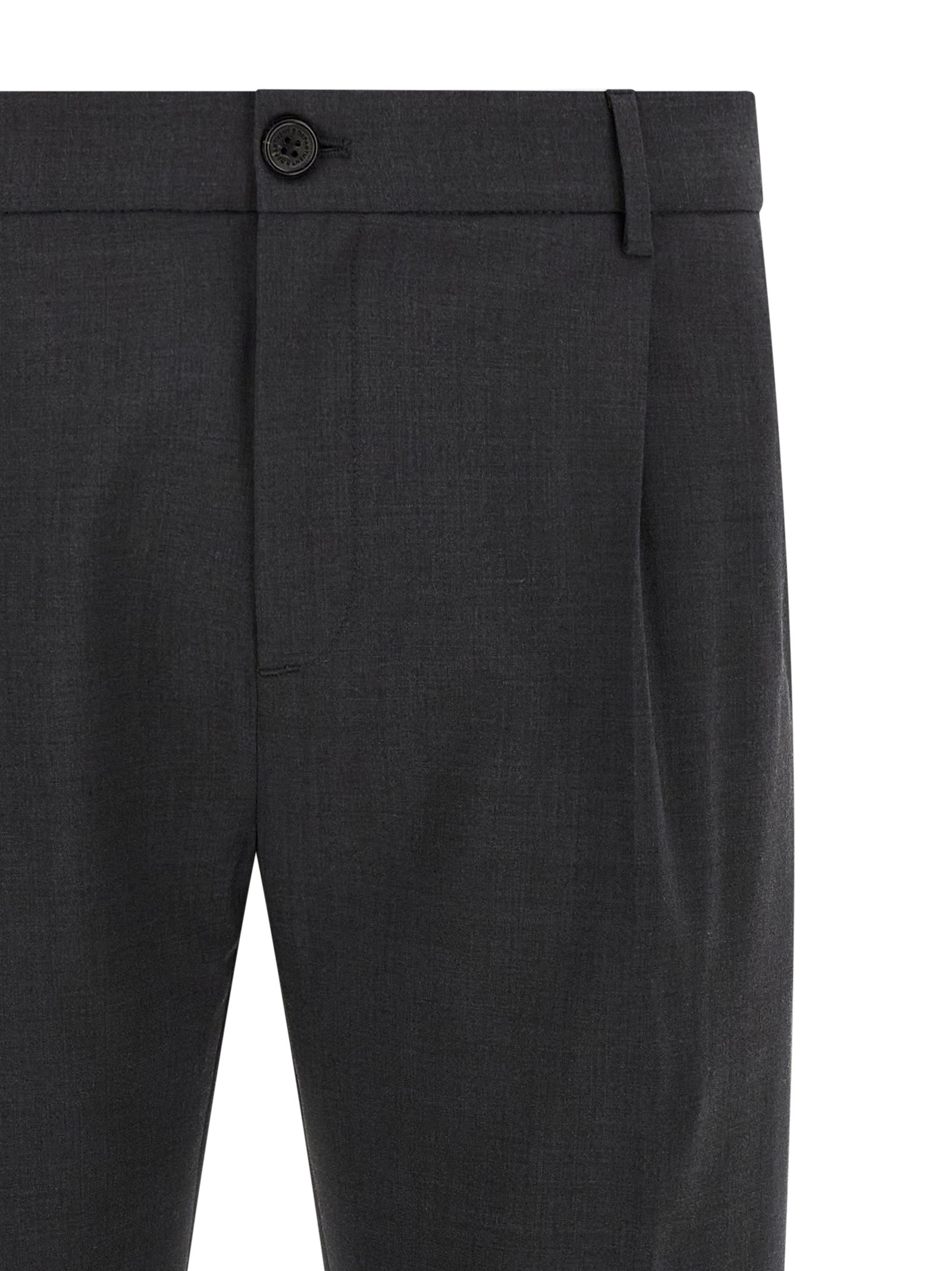 Trousers by Department 5 for men in polyester & virgin wool gray features a artisanal silhouette, showcasing a sophisticated cropped with a cropped and for a artisanal finish.