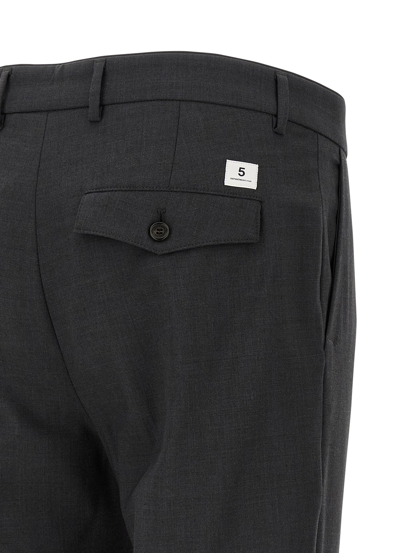 Trousers by Department 5 for men in polyester & virgin wool gray features a tailored silhouette with a tailored cropped, defined by its cropped and a sophisticated .