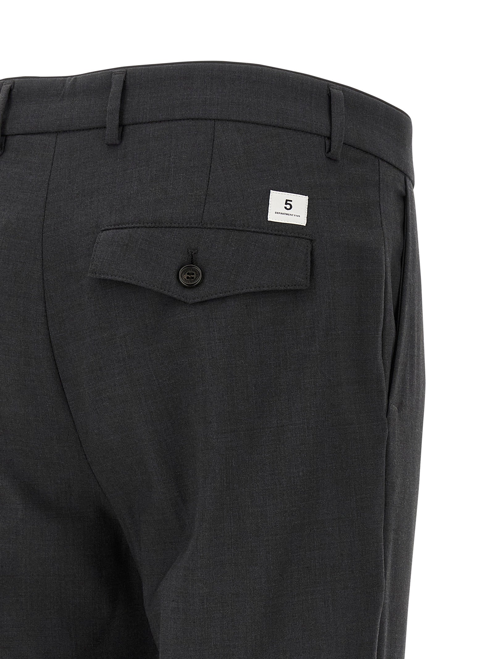 Trousers by Department 5 for men in polyester & virgin wool gray features a tailored silhouette with a tailored cropped, defined by its cropped and a sophisticated .