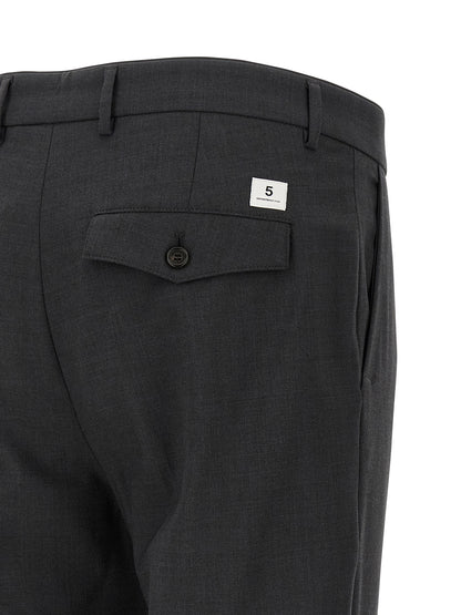 Trousers by Department 5 for men in polyester & virgin wool gray features a tailored silhouette with a tailored cropped, defined by its cropped and a sophisticated .