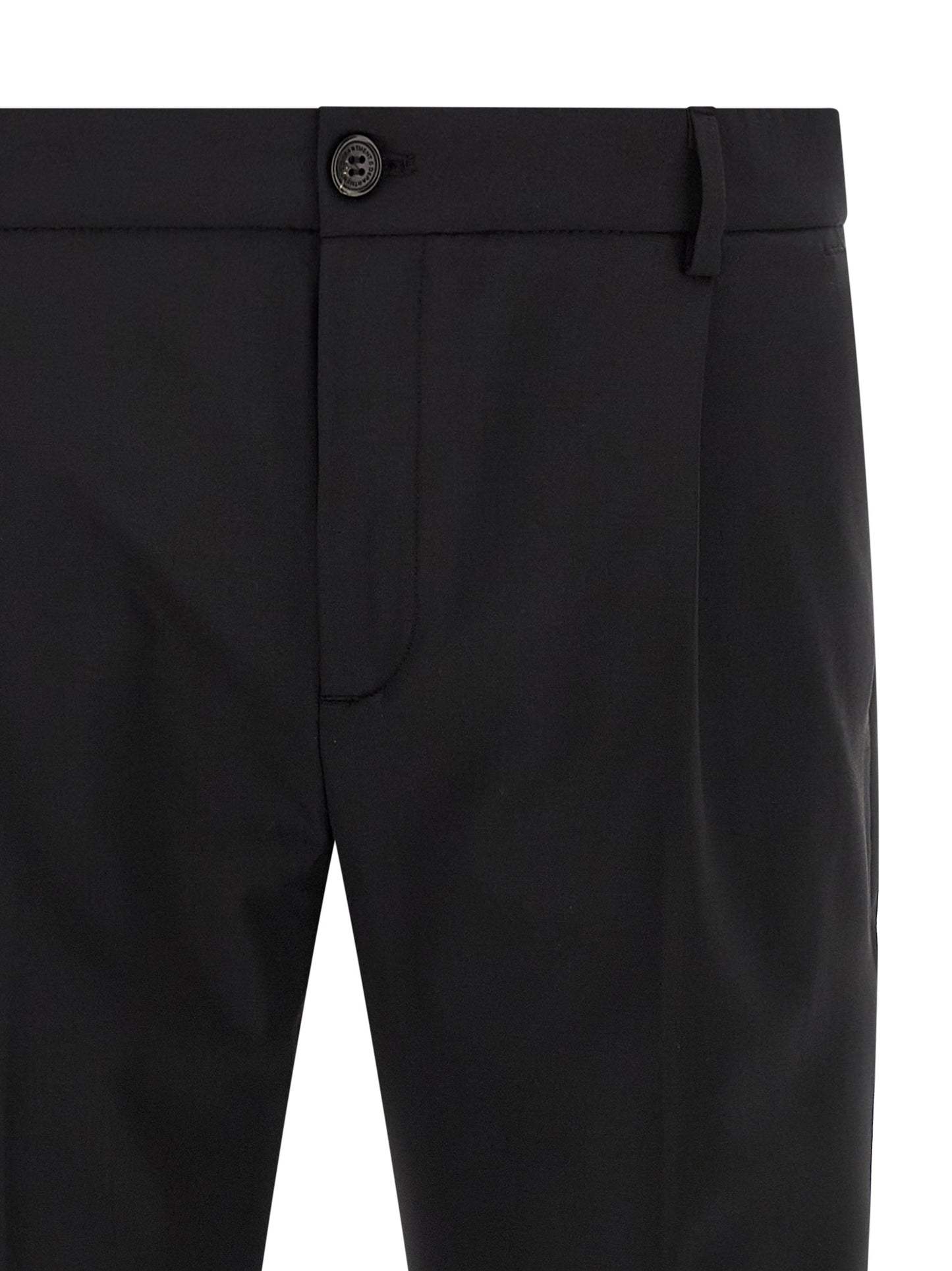 Trousers by Department 5 for men in polyester & virgin wool black features a artisanal silhouette, showcasing a sophisticated cropped with a cropped and for a artisanal finish.