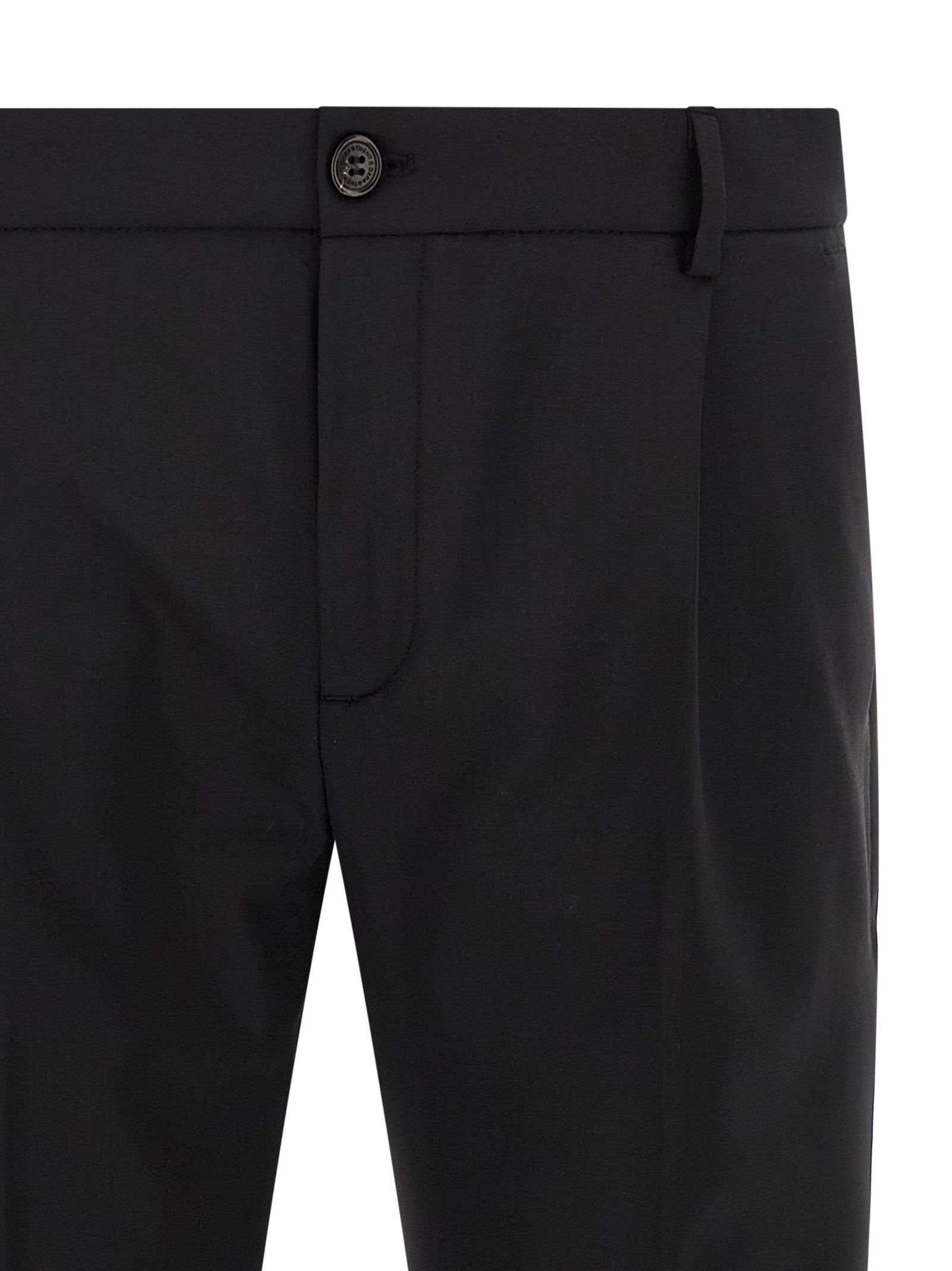 Trousers by Department 5 for men in polyester & virgin wool black features a artisanal silhouette, showcasing a sophisticated cropped with a cropped and for a artisanal finish.