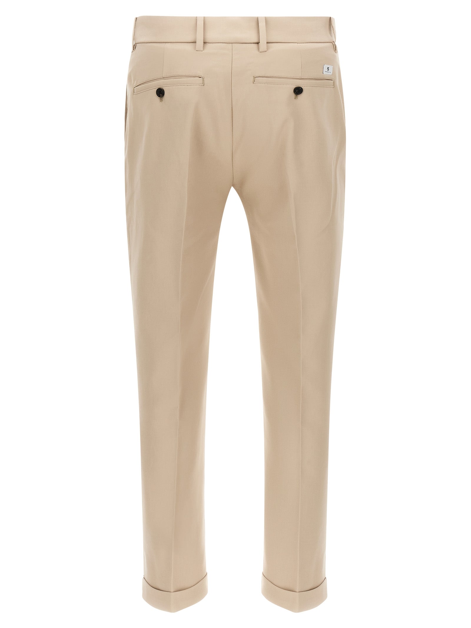 Chinos Pants by Department 5 for men in cotton beige features an perennial straight-leg and long, expertly tailored with a perennial low rise for a refined silhouette.