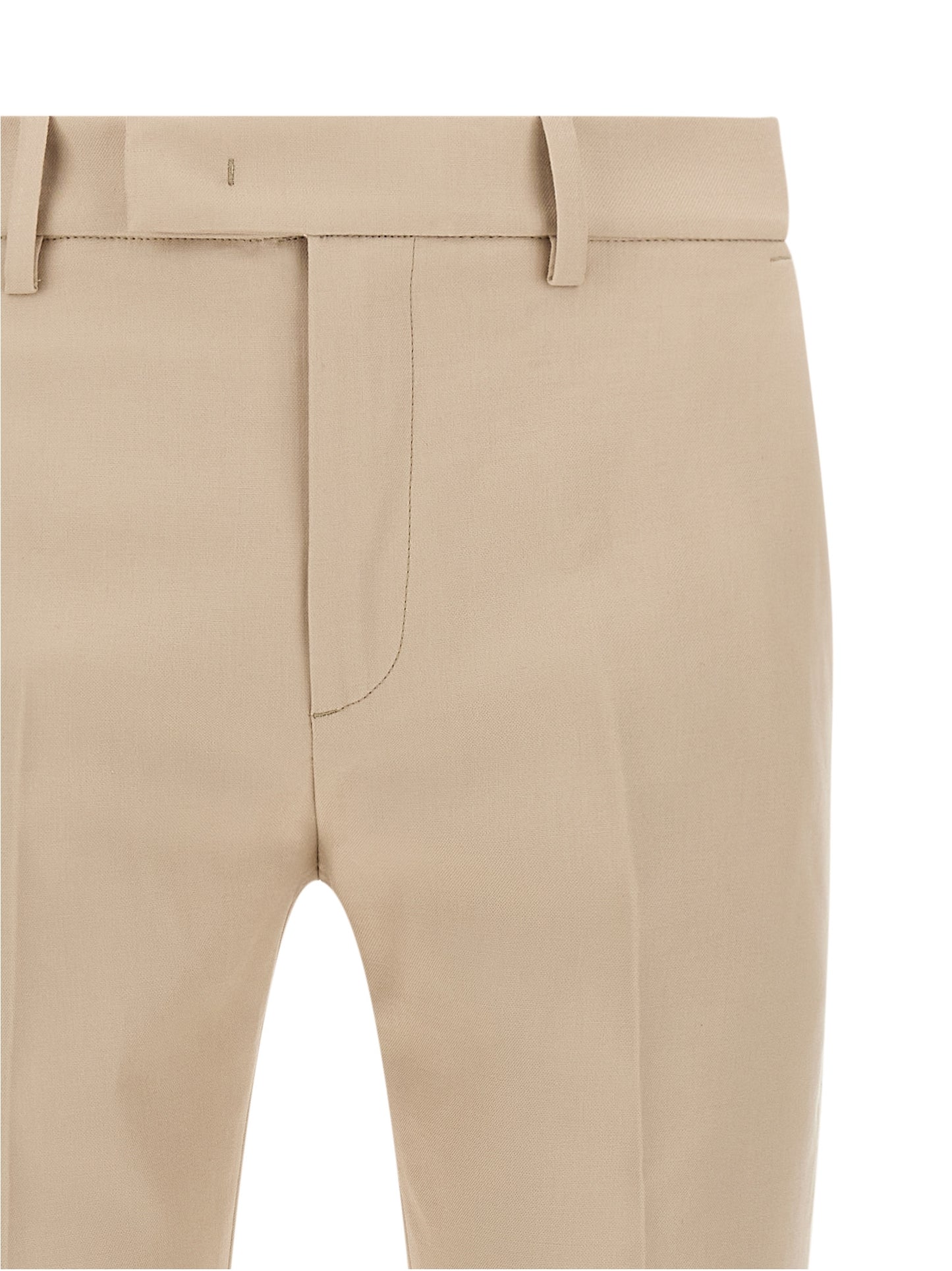 Chinos Pants by Department 5 for men in cotton beige, featuring a architectural straight-leg with a architectural long and low rise for a refined silhouette.