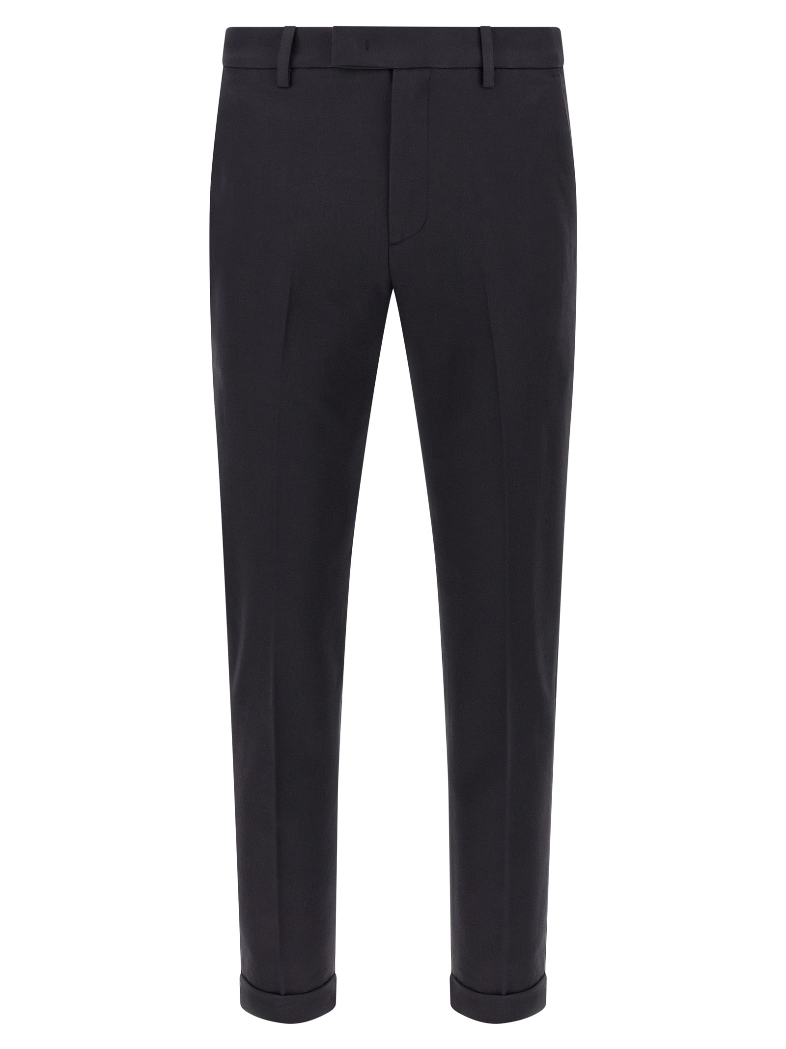 Chinos Pants by Department 5 for men in cotton blue features an contemporary silhouette, showcasing a sophisticated straight-leg and long with a refined low rise for a truly contemporary aesthetic.
