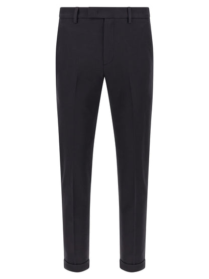 Chinos Pants by Department 5 for men in cotton blue features an contemporary silhouette, showcasing a sophisticated straight-leg and long with a refined low rise for a truly contemporary aesthetic.