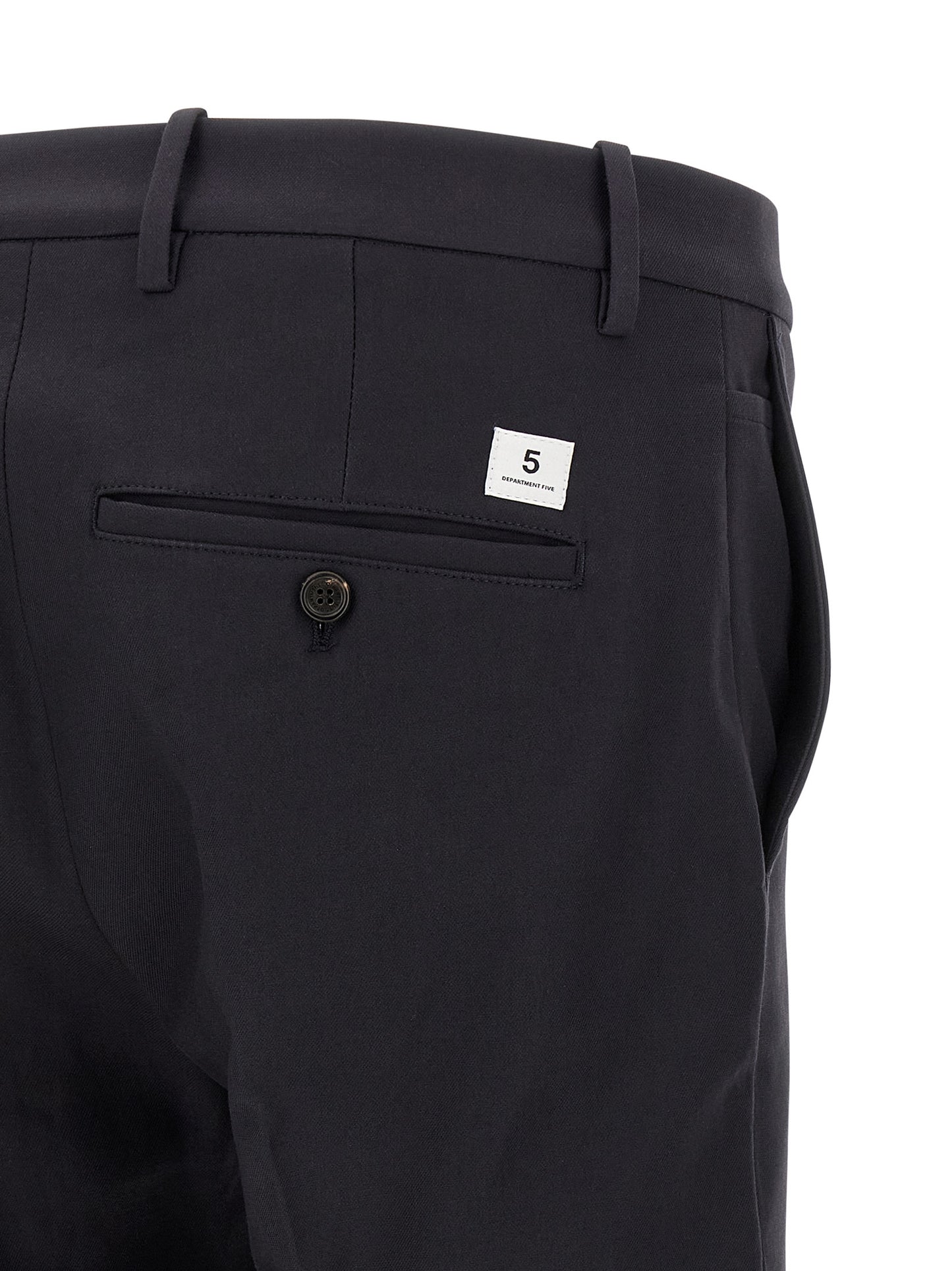 Chinos Pants by Department 5 for men in cotton blue features a modern silhouette, showcasing a modern straight-leg with a long and low rise for a refined finish.
