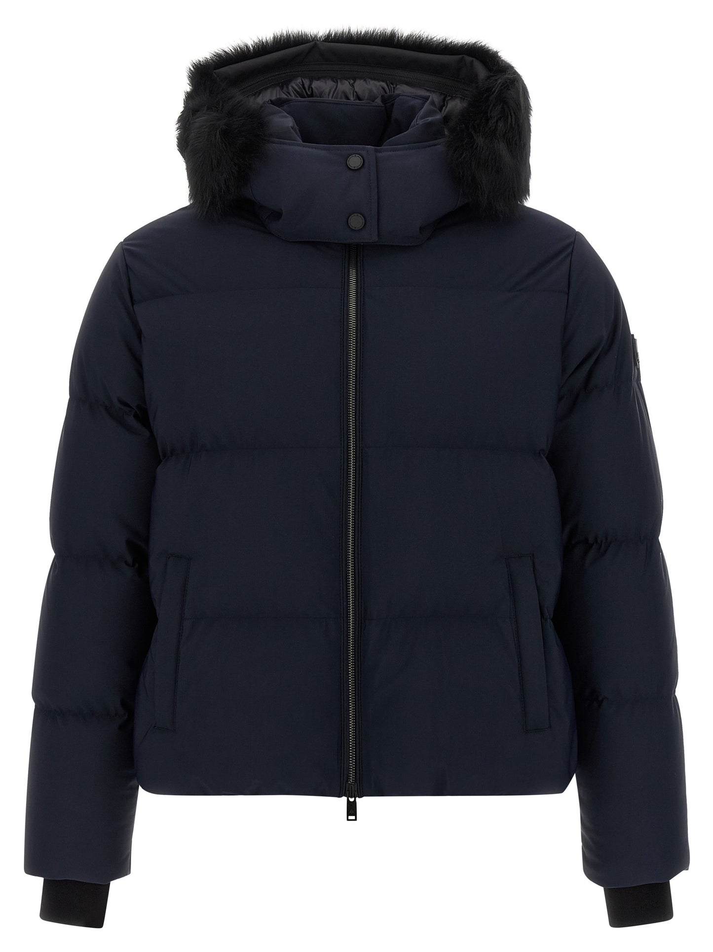 Moose Knuckles Blue Nylon Full-Length Jacket