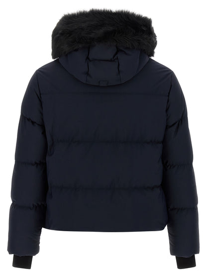 Moose Knuckles Blue Nylon Full-Length Jacket
