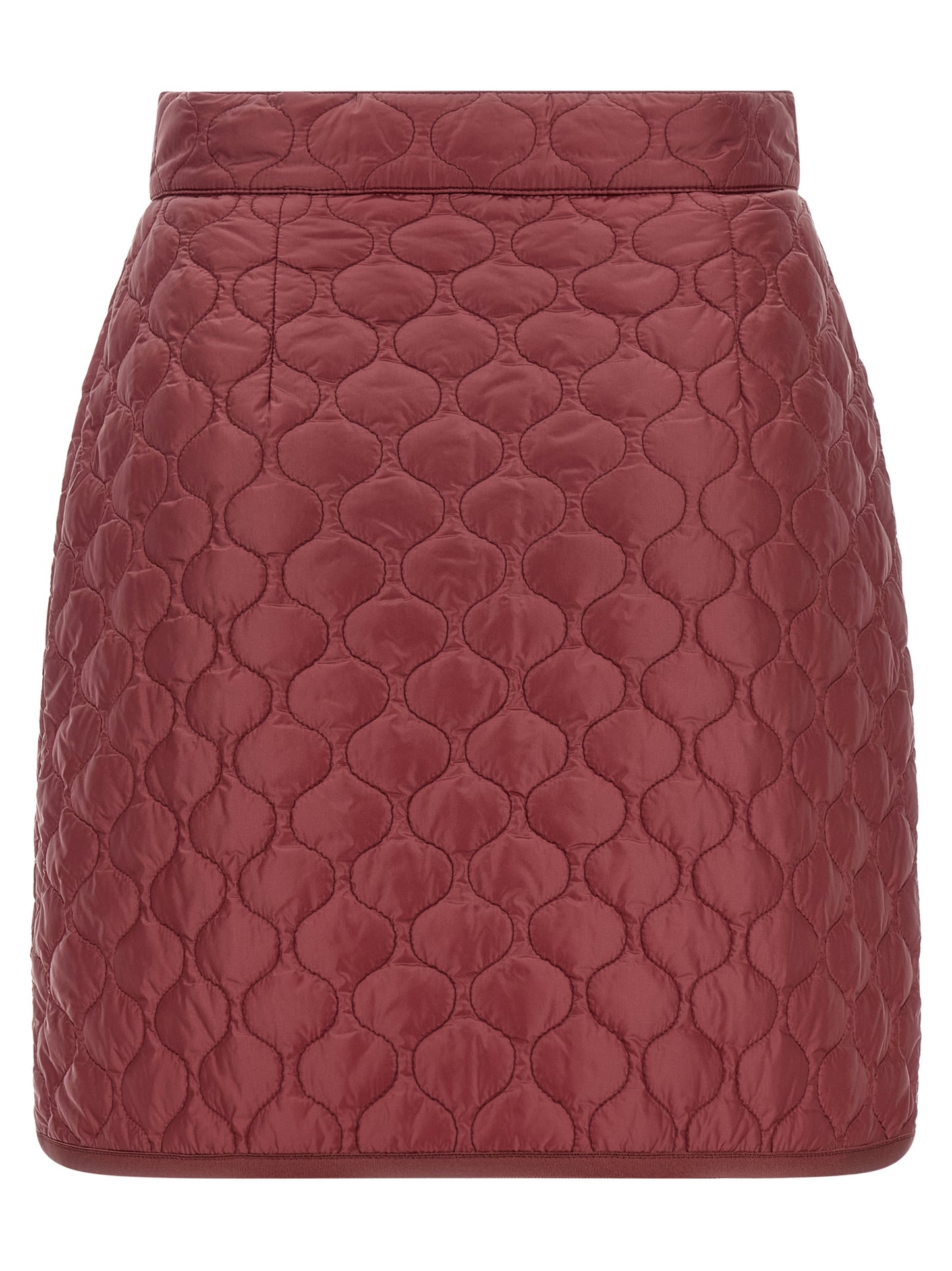 Skirt by Moncler for women in polyamide felt bordeaux features a sublime silhouette, showcasing the sublime design of the Women's Polyamide Felt Long Skirt in a sophisticated long.
