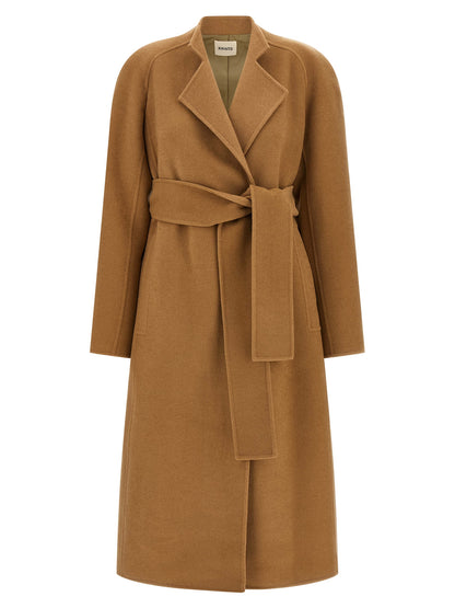 Khaite Brown Wool Coat