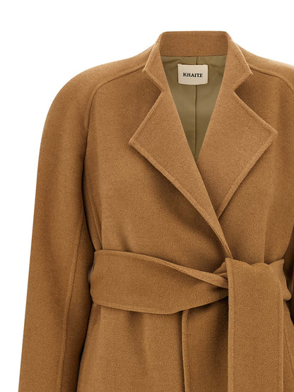 Khaite Brown Wool Coat