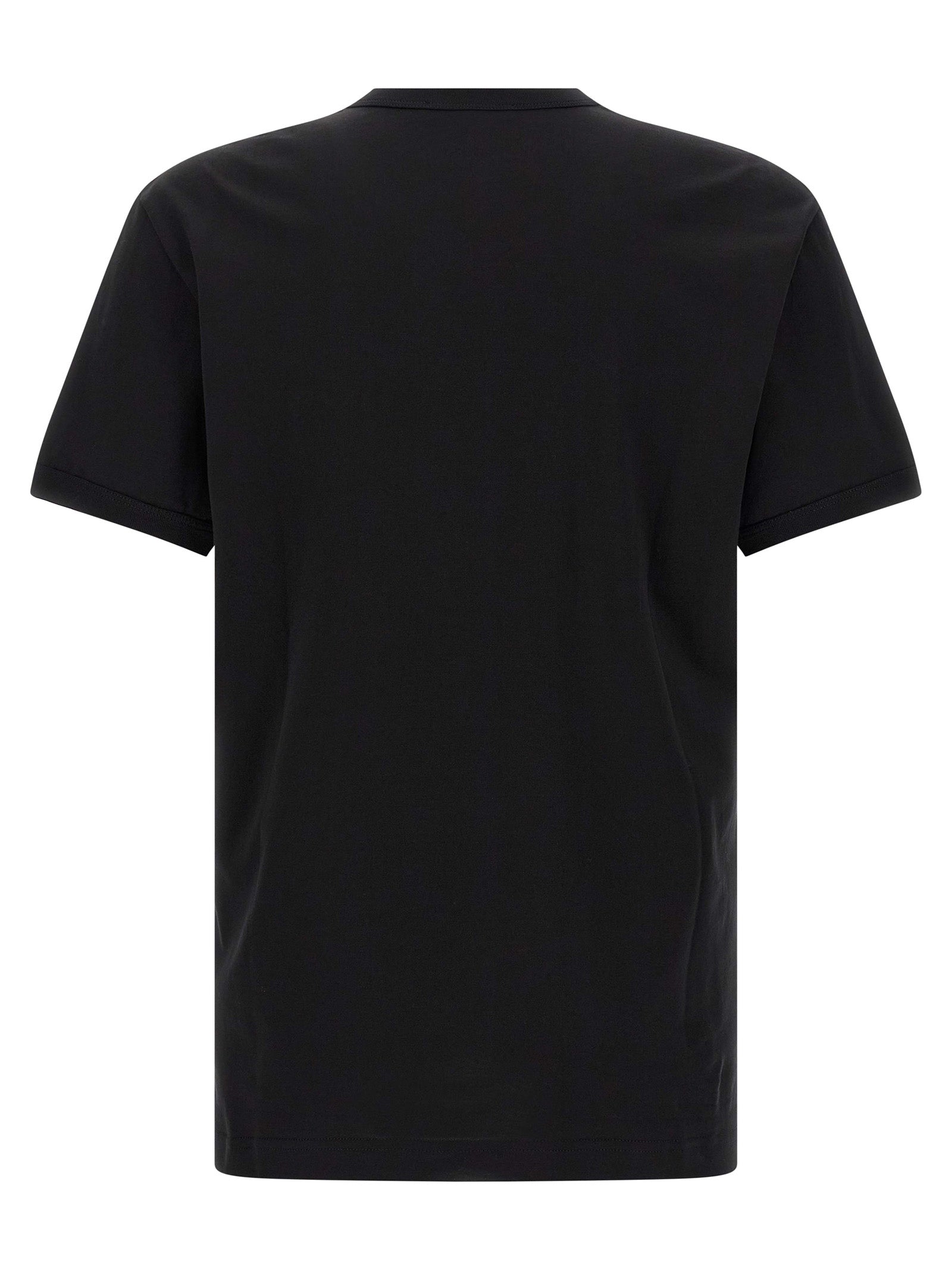 T-Shirt by Dolce & Gabbana for men in cotton black features an edgy silhouette, meticulously detailed with a sophisticated and crew neckline for a truly edgy finish.