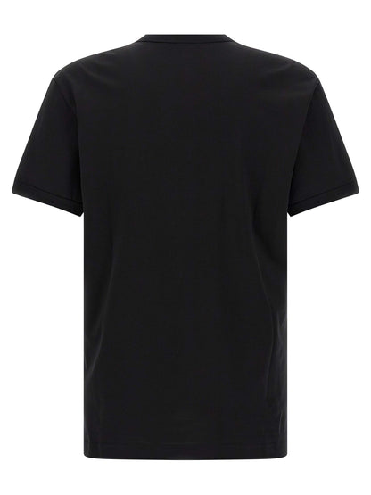 T-Shirt by Dolce & Gabbana for men in cotton black features an edgy silhouette, meticulously detailed with a sophisticated and crew neckline for a truly edgy finish.