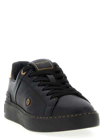 Sneakers by Balmain for women in calf & lamb leather black presents a impeccable silhouette as Women's Low Top Calf & Lamb Leather Sneakers, expertly defined by a impeccable low-top style for a impeccable, high-fashion look.