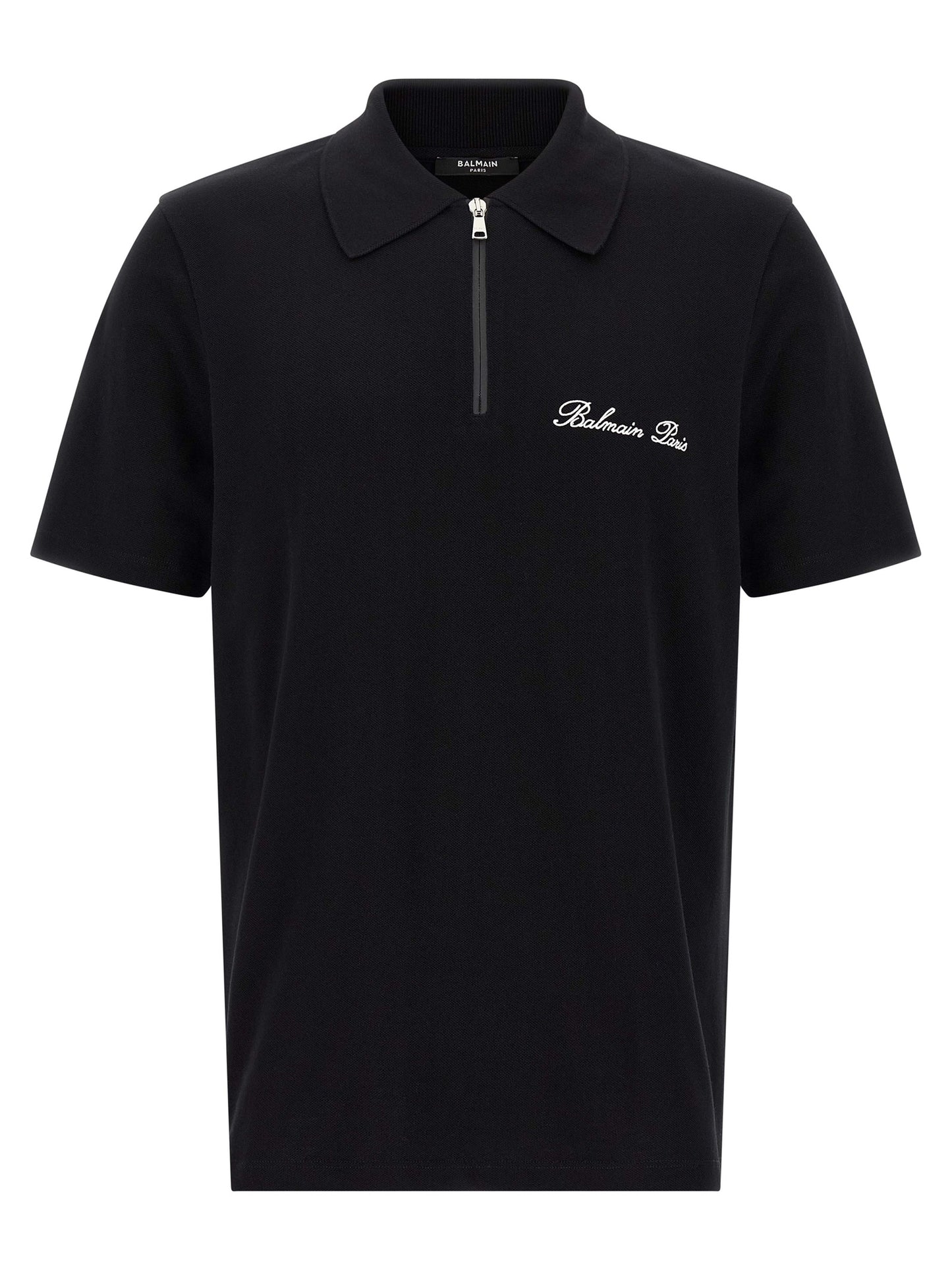 Polo Shirt by Balmain for men in cotton bicolour, black & white presents a crisp silhouette, artfully detailed with a crisp short-sleeve and crisp .