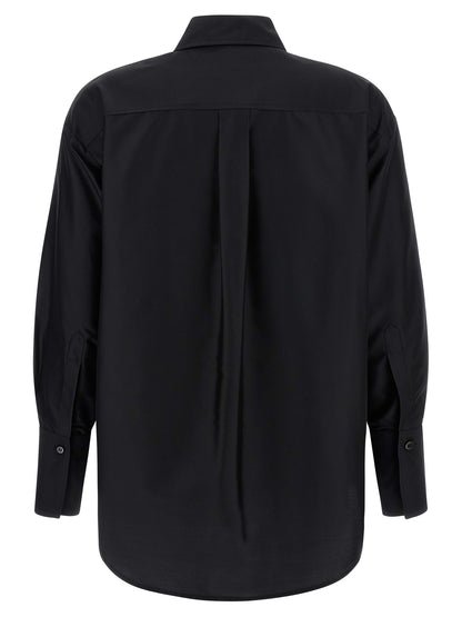 Blouse by Alberto Biani for women in silk black presents a discerning silhouette, showcasing a sophisticated and for a truly discerning finish.