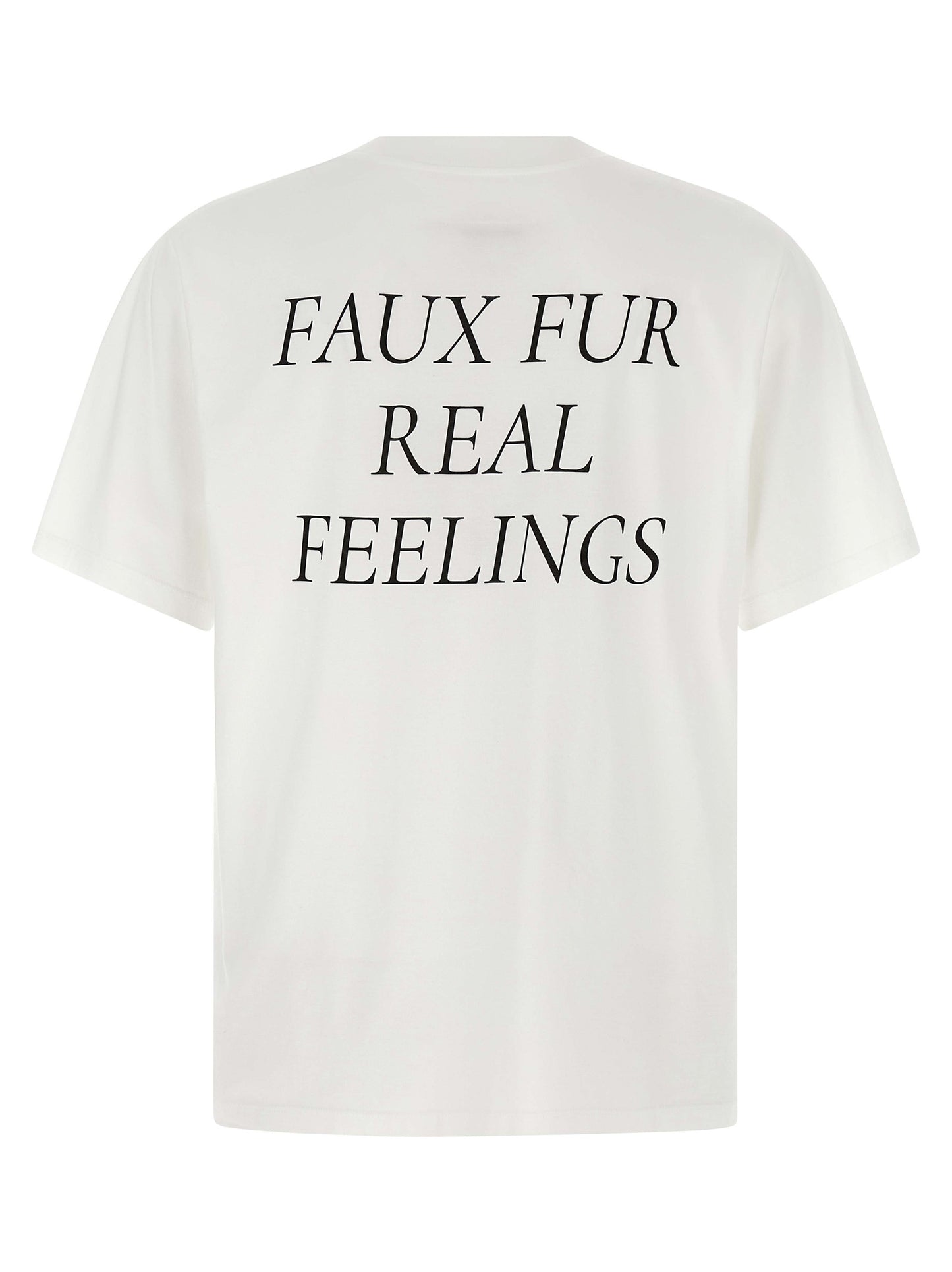 T-Shirt by MM6 Maison Margiela for men in cotton bicolour, black, white & print showcases a chic silhouette, artfully detailed with a chic and for a chic finish.