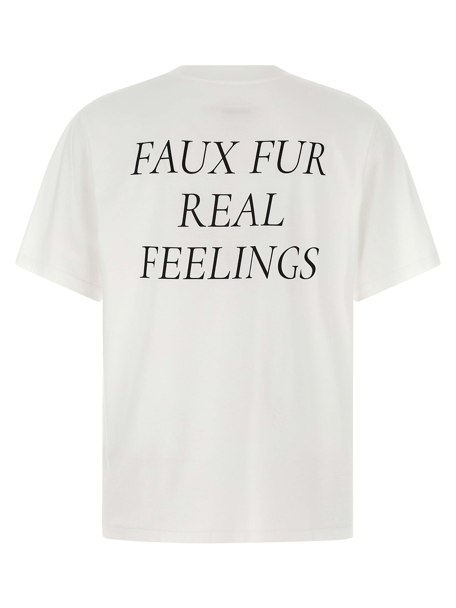 T-Shirt by MM6 Maison Margiela for men in cotton bicolour, black, white & print showcases a chic silhouette, artfully detailed with a chic and for a chic finish.