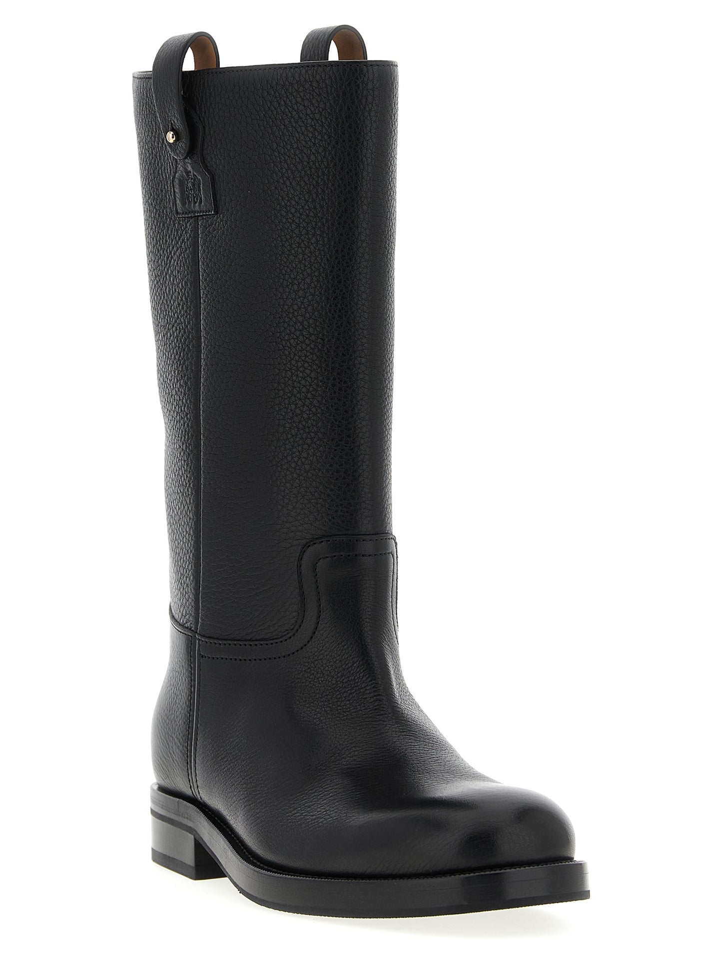 Over-The-Knee Boots by Church's for women in calfskin leather black features an effortless chic silhouette from the Peyton Women's Calfskin Leather Over-The-Knee Boots collection, showcasing a effortless chic and refined round toe style for an effortless chic look.