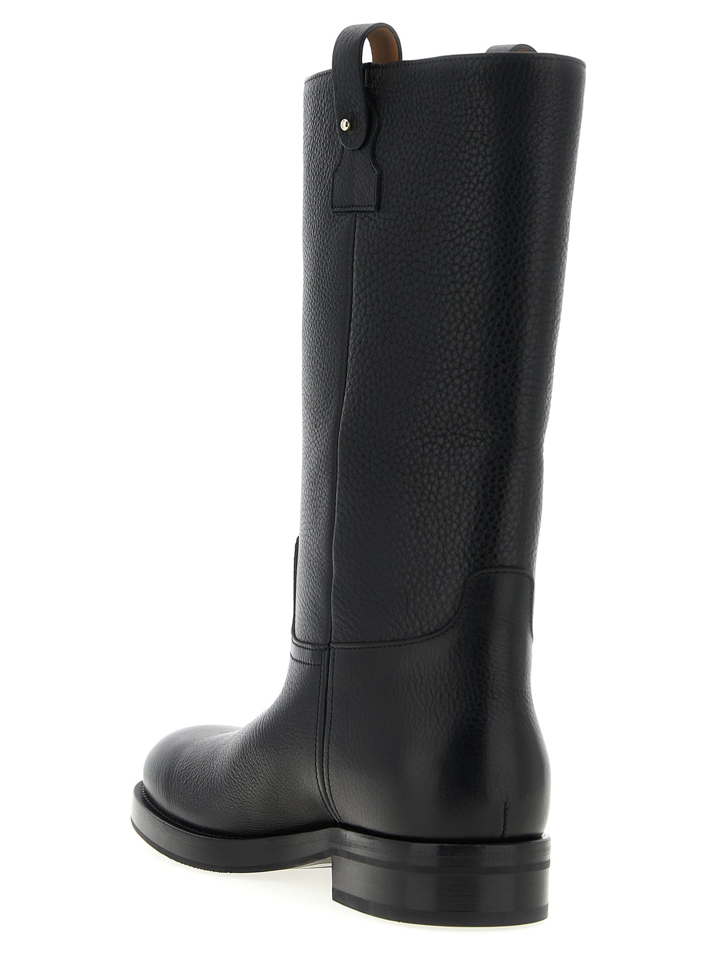 Over-The-Knee Boots by Church's for women in calfskin leather black features an high-performance silhouette, showcasing the sophisticated design of the Peyton Women's Calfskin Leather Over-The-Knee Boots with a and a refined round toe style.