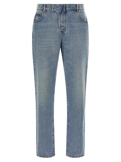 Jeans by Balmain for men in denim cotton blue & signature features an sophisticated and straight-leg with a precise long, creating a sophisticated and sophisticated silhouette.
