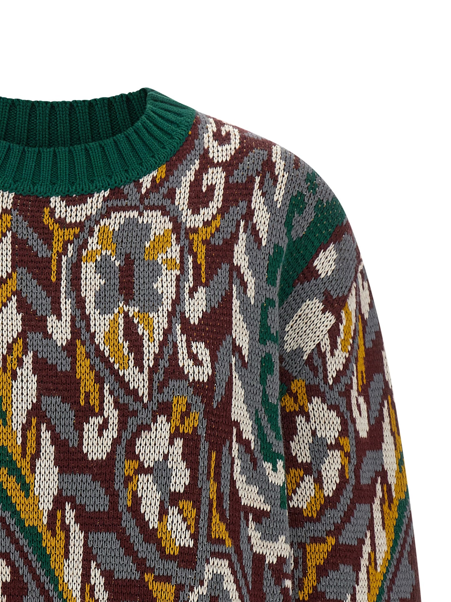 Cardigan by Etro for women in wool multicolor, patterned & jacquard features a dramatic silhouette, showcasing a sophisticated crew neckline and dramatic detail for a timeless, premium look.