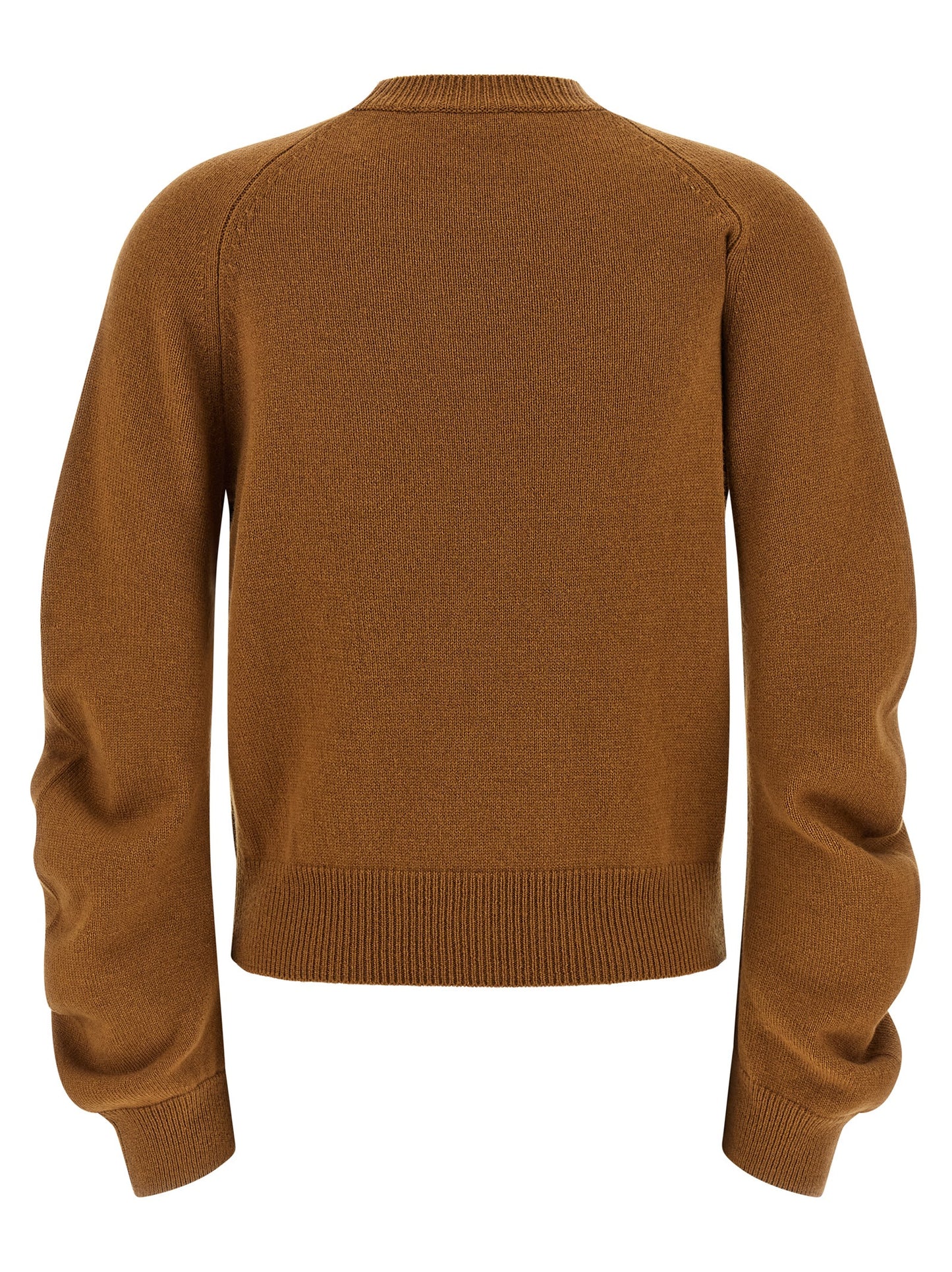 Cardigan by NUDE for women in virgin wool brown & nude features an crisp silhouette, showcasing a sophisticated and detail for a truly crisp finish.