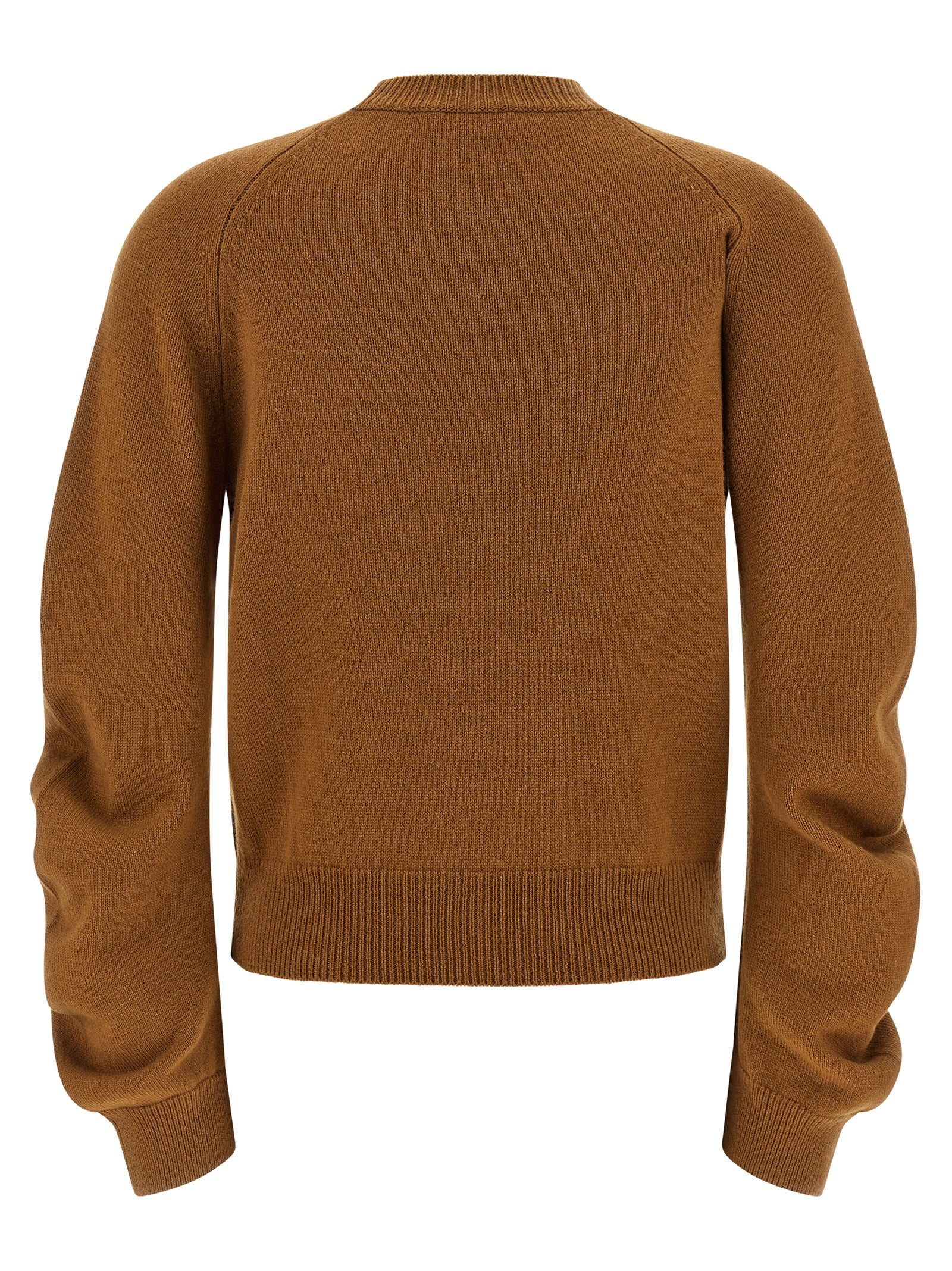 Cardigan by NUDE for women in virgin wool brown & nude features an crisp silhouette, showcasing a sophisticated and detail for a truly crisp finish.