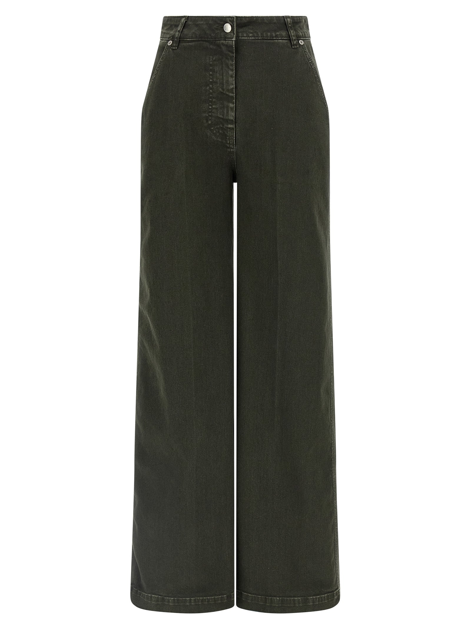 Jeans by NUDE for women in stretch denim cotton black, nude & signature presents a refined pantology silhouette, artfully defined by a refined pantology wide, long, and a sophisticated high rise.