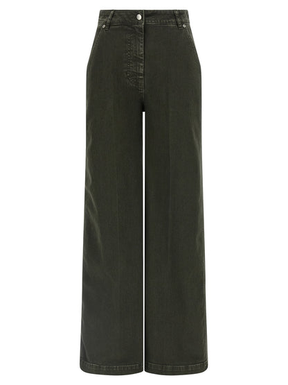 Jeans by NUDE for women in stretch denim cotton black, nude & signature presents a refined pantology silhouette, artfully defined by a refined pantology wide, long, and a sophisticated high rise.