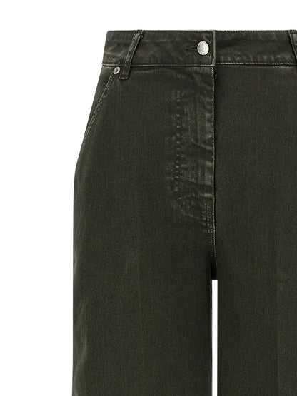 Jeans by NUDE for women in stretch denim cotton black, nude & signature features an refined tailoring silhouette, showcasing a premium wide with a high rise and long cut for a refined tailoring look.