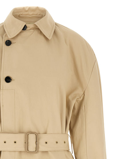 Trench Coat by Entire Studios for women in cotton canvas beige showcases a contemporary silhouette, detailed with a contemporary split neckline and distinctive for a truly contemporary finish.