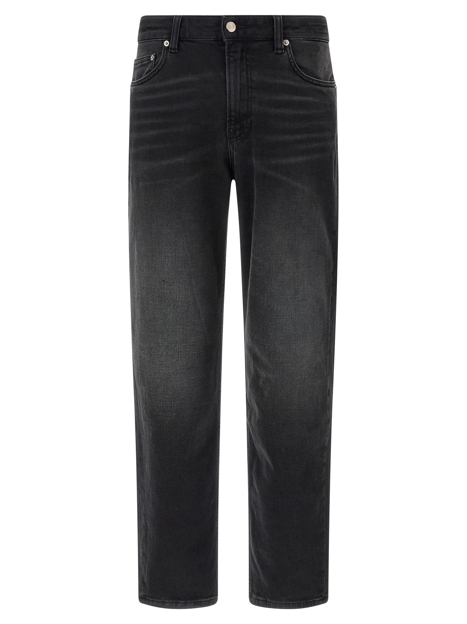 Jeans by Department 5 for men in stretch denim cotton black features an sophisticated and straight-leg with a precise long, creating a sophisticated and sophisticated silhouette.