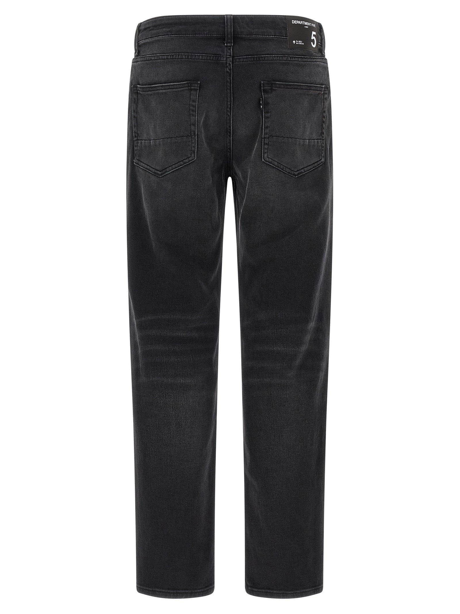 Jeans by Department 5 for men in stretch denim cotton black presents a refined pantology silhouette, artfully defined by a refined pantology straight-leg, long, and a sophisticated .