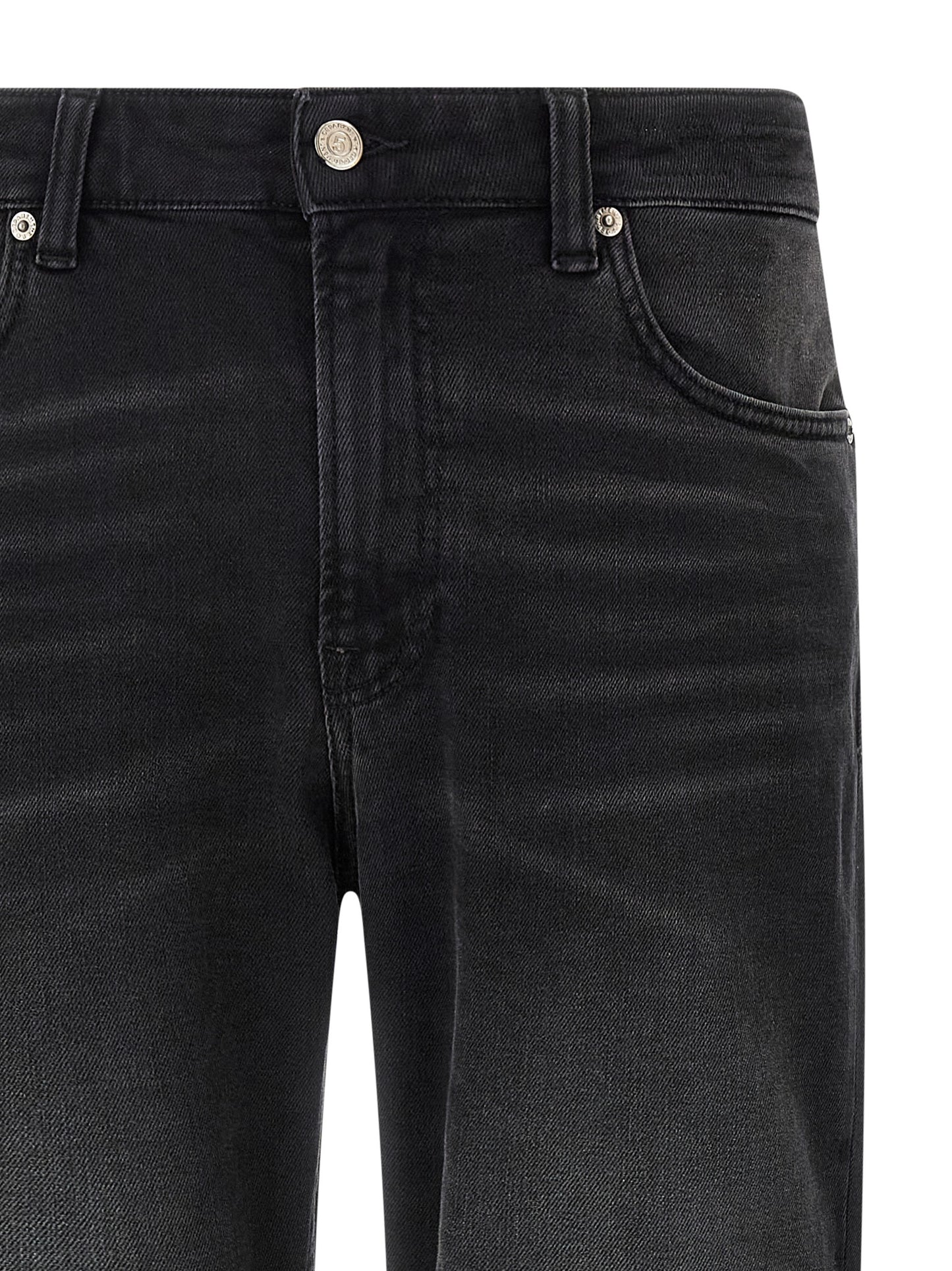 Jeans by Department 5 for men in stretch denim cotton black features an refined tailoring silhouette, showcasing a premium straight-leg with a and long cut for a refined tailoring look.