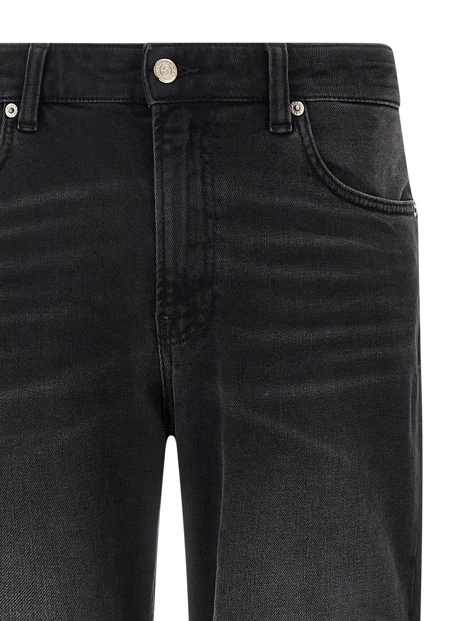 Jeans by Department 5 for men in stretch denim cotton black features an refined tailoring silhouette, showcasing a premium straight-leg with a and long cut for a refined tailoring look.