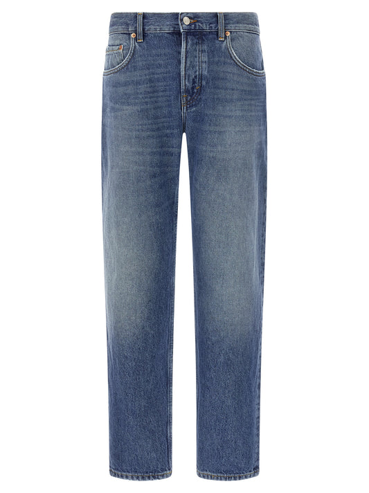 Jeans by Department 5 for men in denim cotton blue features an sartorial straight-leg and long with a cut for a sartorial finish.