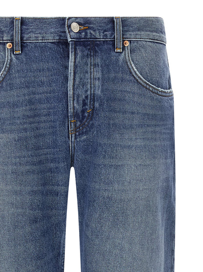 Jeans by Department 5 for men in denim cotton blue features an refined tailoring silhouette, showcasing a premium straight-leg with a and long cut for a refined tailoring look.