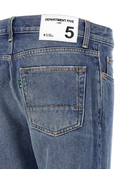 Jeans by Department 5 for men in denim cotton blue features a refined silhouette with a refined straight-leg, defined by a and a refined long for a refined finish.