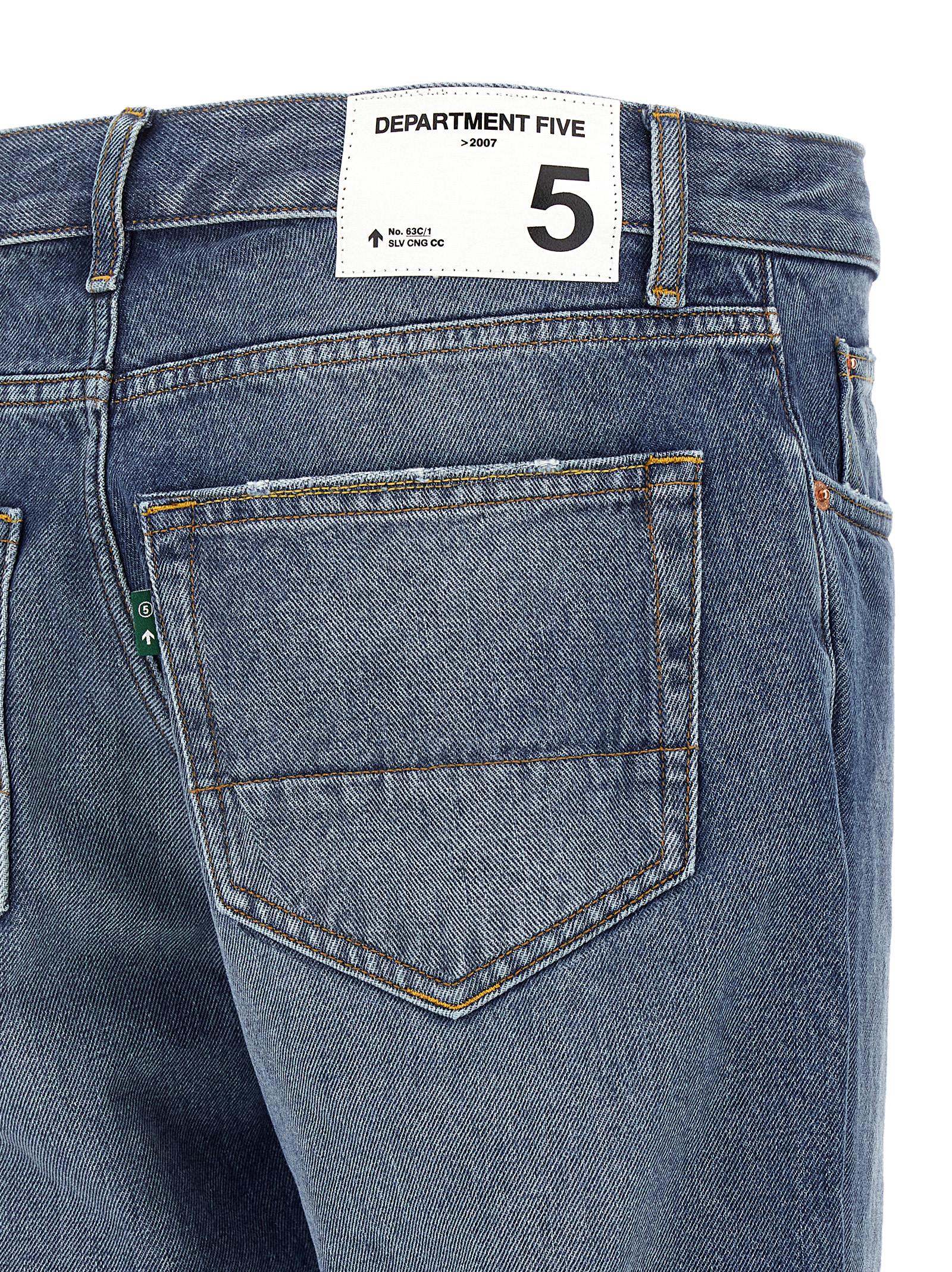 Jeans by Department 5 for men in denim cotton blue features an sartorial straight-leg & cropped and cropped with a cut for a sartorial finish.