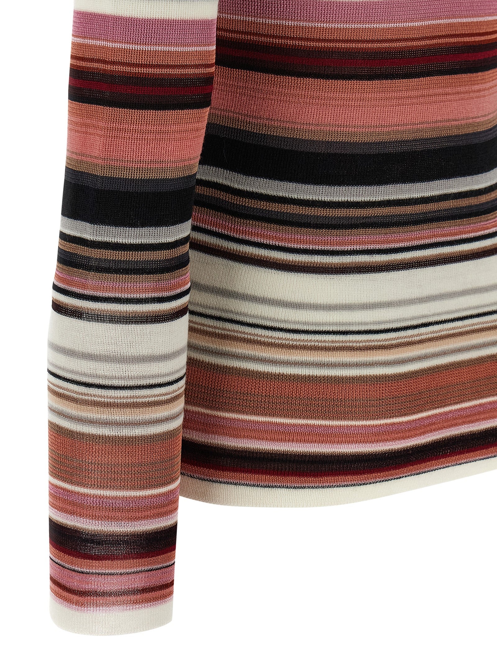 Cardigan by Missoni for women in wool & viscose multicolor, pink & striped features an crisp silhouette, showcasing a sophisticated and detail for a truly crisp finish.